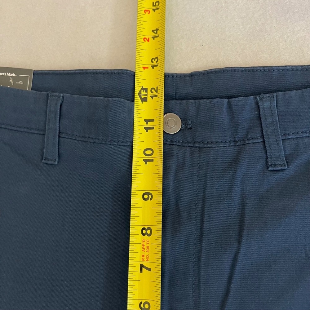 Member's Mark Men's Everyday Stretch Flat Front Blue Shorts Size 40 NWT Pockets - Picture 10 of 11